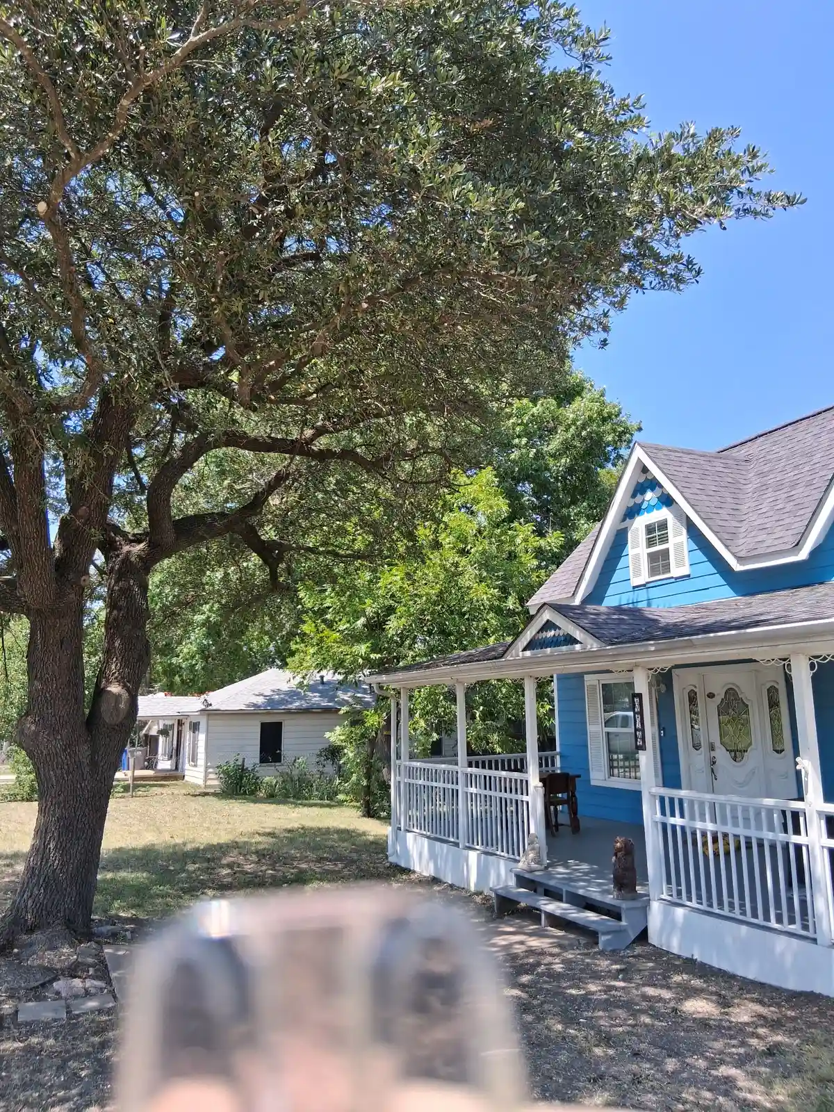 Arborwise clearance work near a structure on a North Texas property